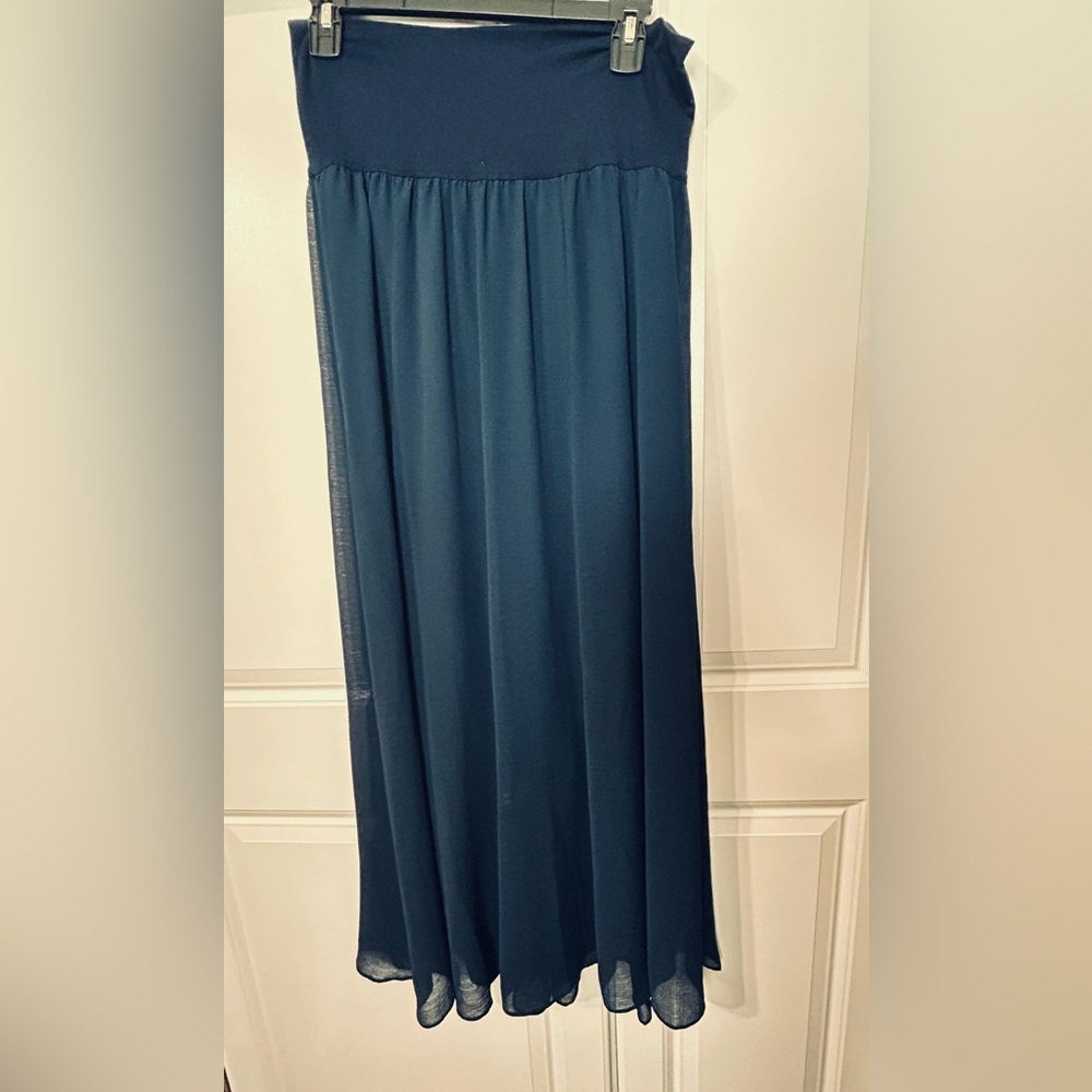 Vince Camuto Deep Blue Maxi Skirt, Strapless Dress